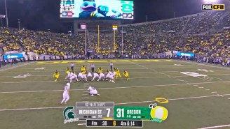 Michigan State Kicked A Field Goal Down 24 With 30 Seconds Left To Cover Against Oregon