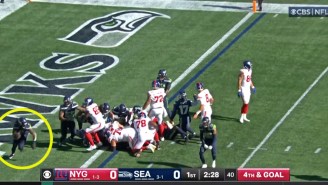 The Seahawks Returned A Giants Goal Line Fumble 101 Yards For A Touchdown