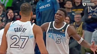 Anthony Edwards Got After Rudy Gobert After He Took A 3-Second Call Pouting After Not Getting The Ball