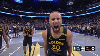 Stephen Curry Was Extremely Fired Up After His Dagger Three Against Klay Thompson And The Mavs