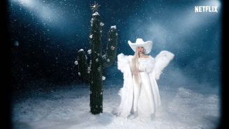 Beyoncé Lights A Christmas Cactus In A Massive Hat To Hype Up Her Halftime Performance For The Debut Of ‘NFL On Netflix’