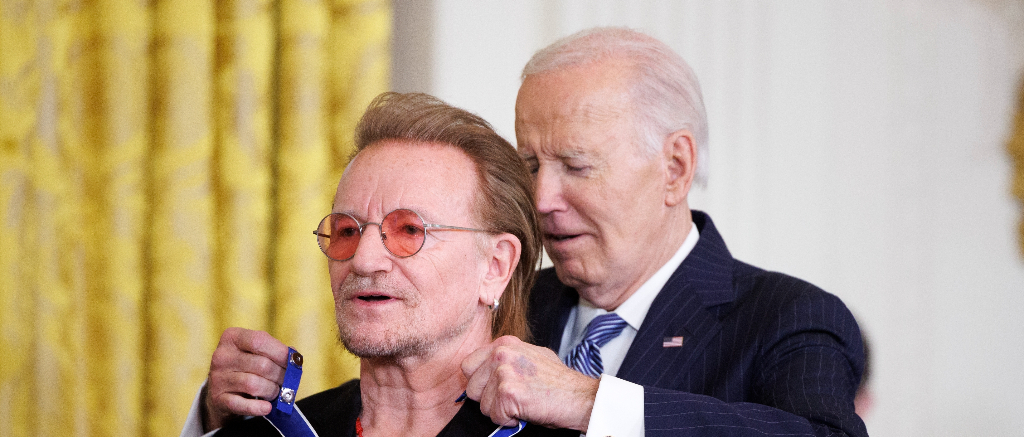 Joe Biden Awards U2's Bono With The Medal Of Freedom