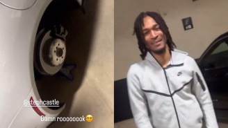 The Spurs Pranked Stephon Castle By Taking All The Wheels Off His Car