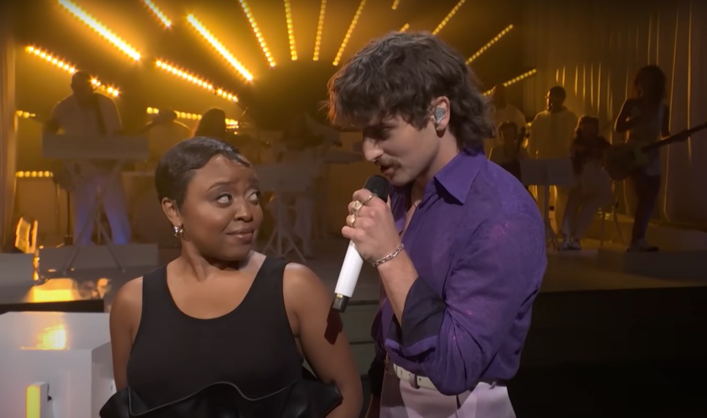 Benson Boone Serenades Quinta Brunson During His ‘SNL’ Performance Of ‘Sorry I’m Here For Someone Else’