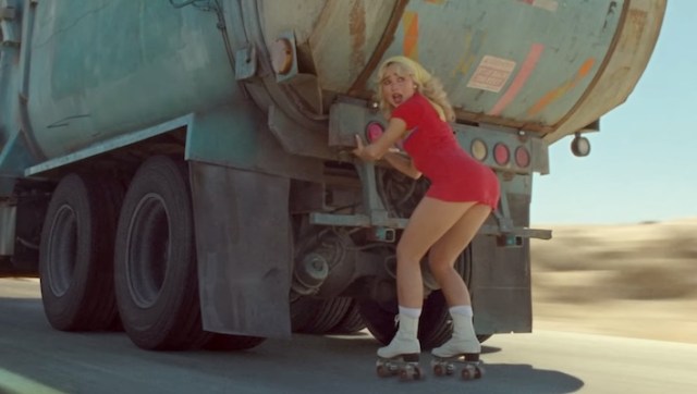 Sabrina Carpenter Fell On A Cactus And Cried While Filming Her Chaotic ‘Manchild’ Video